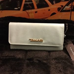 Tahari sky blue wallet